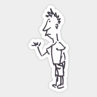 Angry Boy Sticker